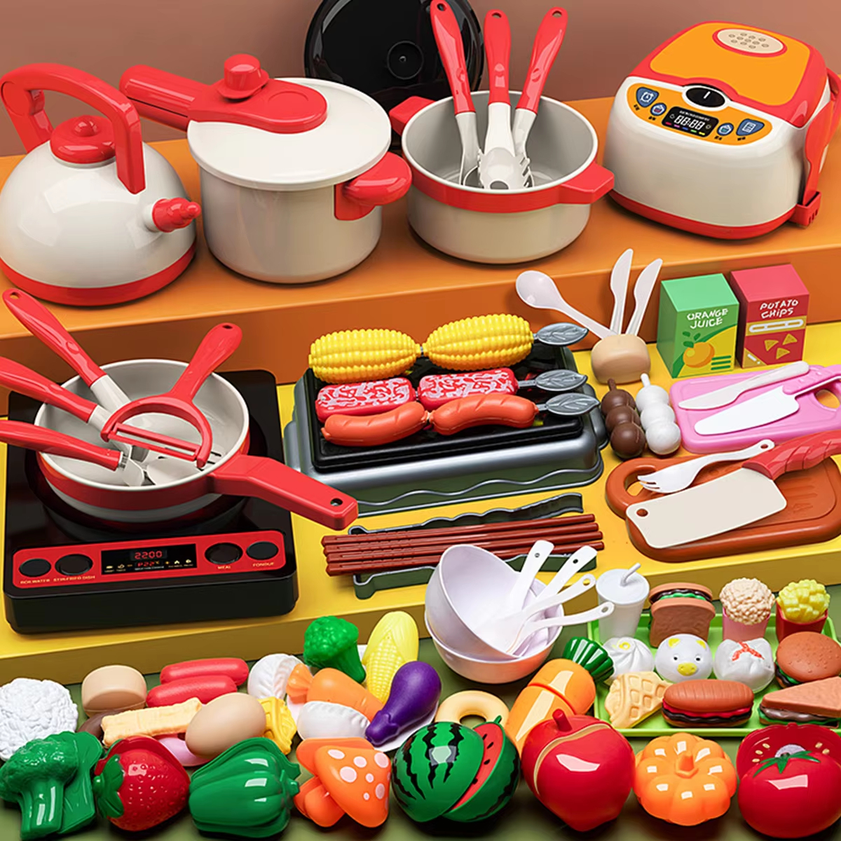Kitchen Appliances Kids - Children Pretend Play Simulation Kitchen Toys